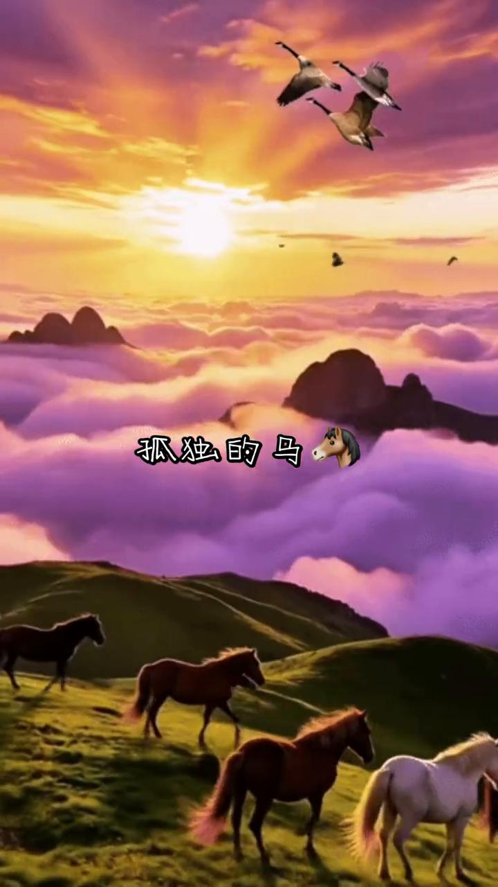 孤独的马。