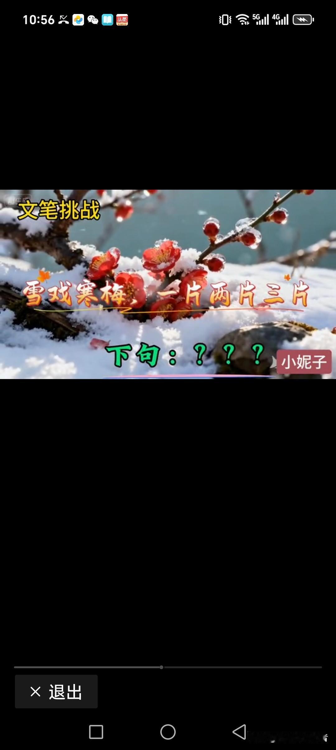 雪戏寒梅，一片二片三片
风闹秋枫，一遍二遍三遍