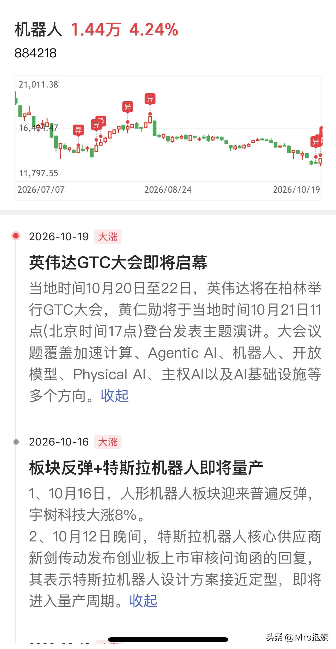 重点关注：5只人形机器人概念股弹性标的，均连续封板，或走出持续行情

昨日，机器