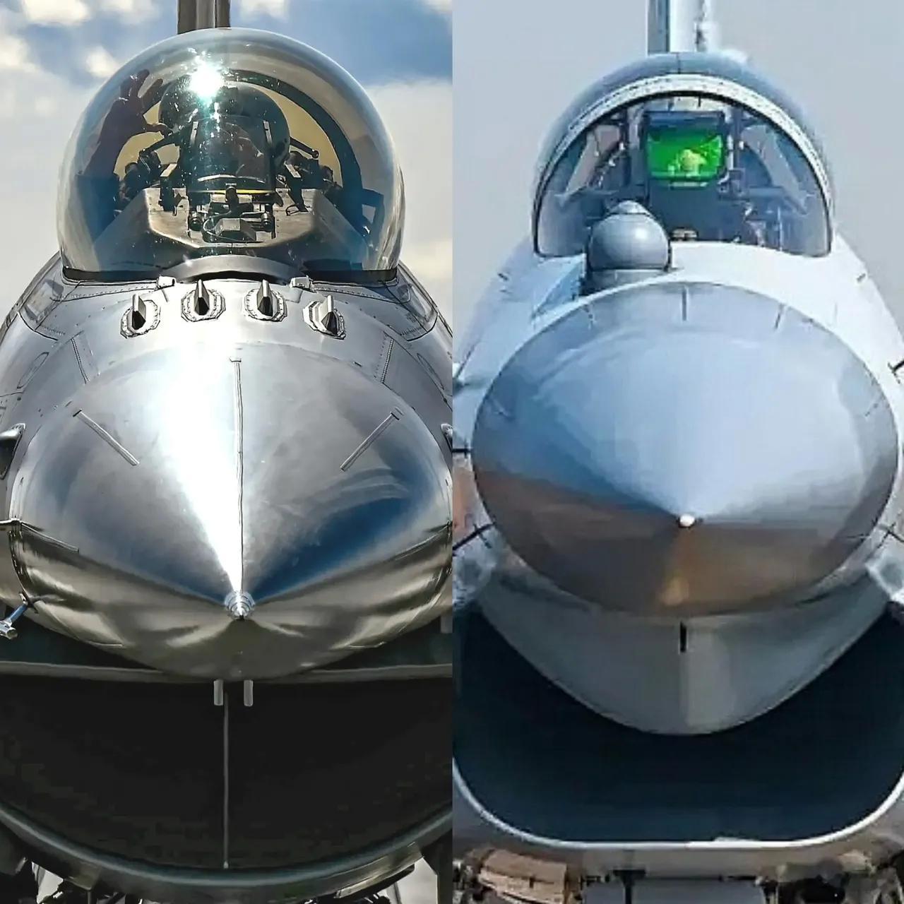 歼10C，F16机头特写！ ​​​