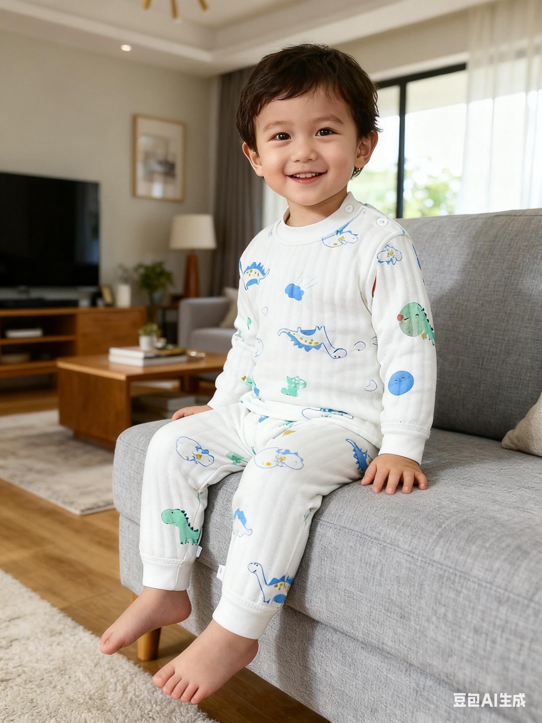 这天气早晚温差大，还好囤了几套婴儿秋衣套装，高腰护肚保护宝宝小肚子不着...