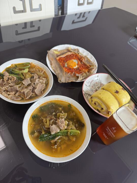 中西融合的早餐