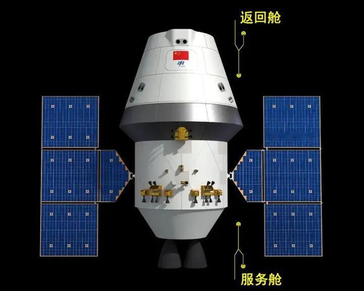 “梦舟”载人飞船真的大。图2是准备做逃逸试验的照片，逃逸塔下面只是“梦舟”飞船的