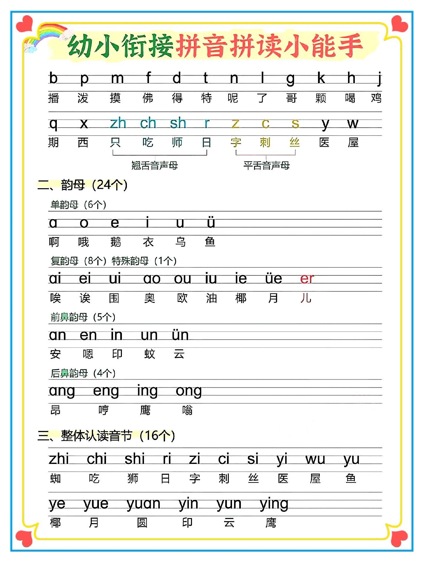 幼小衔接拼音拼读专项