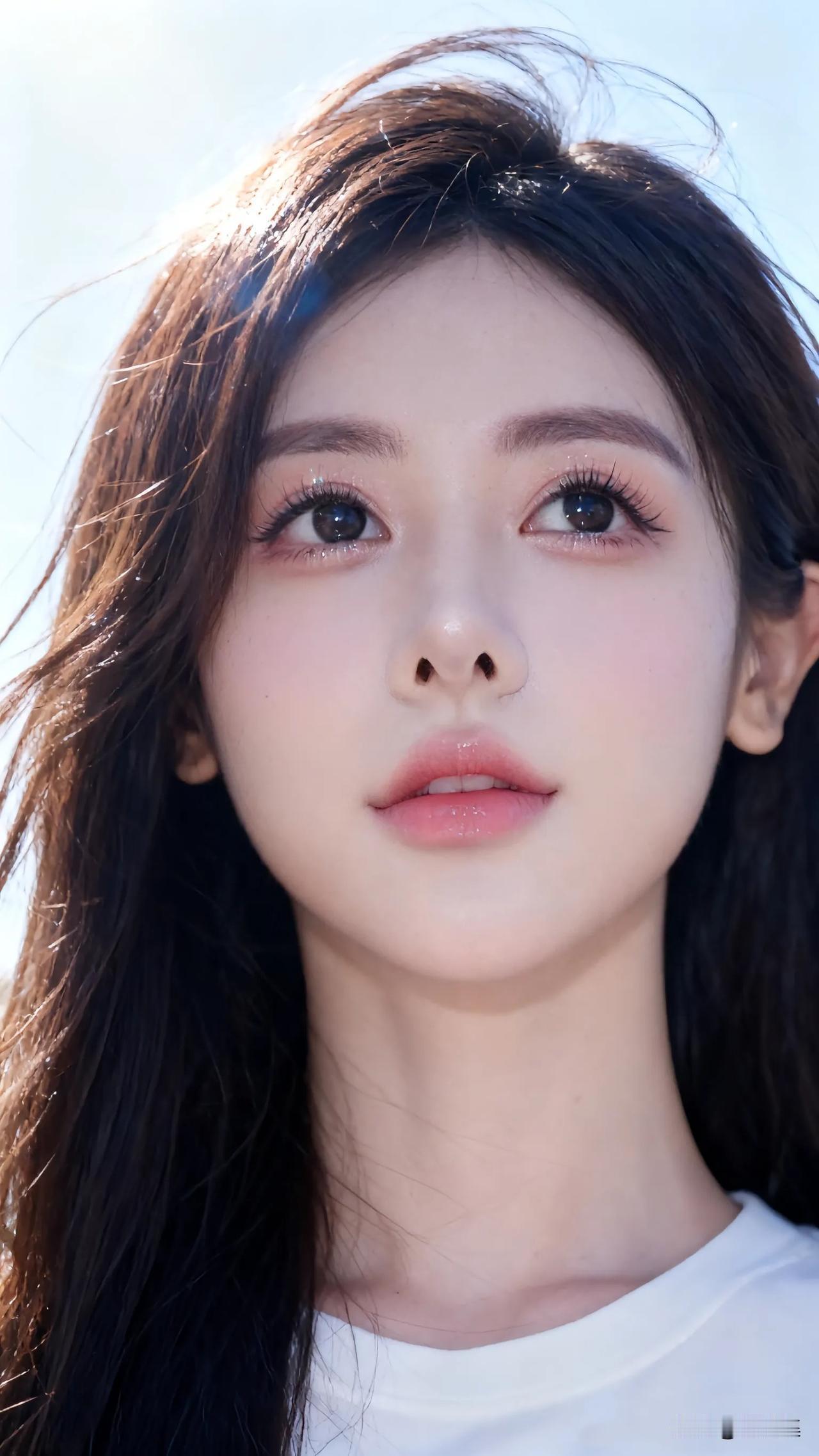 阳光下的温柔少女，清新自然，美不胜收！🌞💕