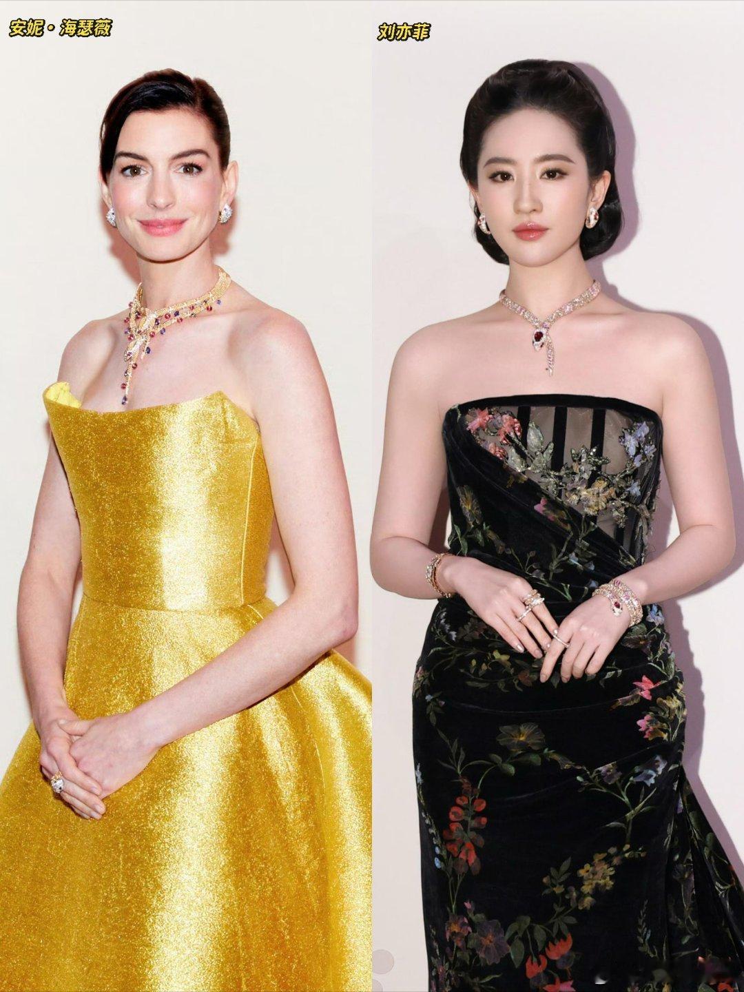 宝格丽活动官方出图🈶安妮海瑟薇 刘亦菲 何瑞贤 孟子义 李昀锐 夏之光 左叶 