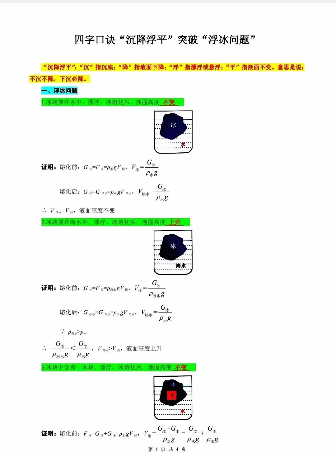 四字真言沉降浮平突破浮冰问题