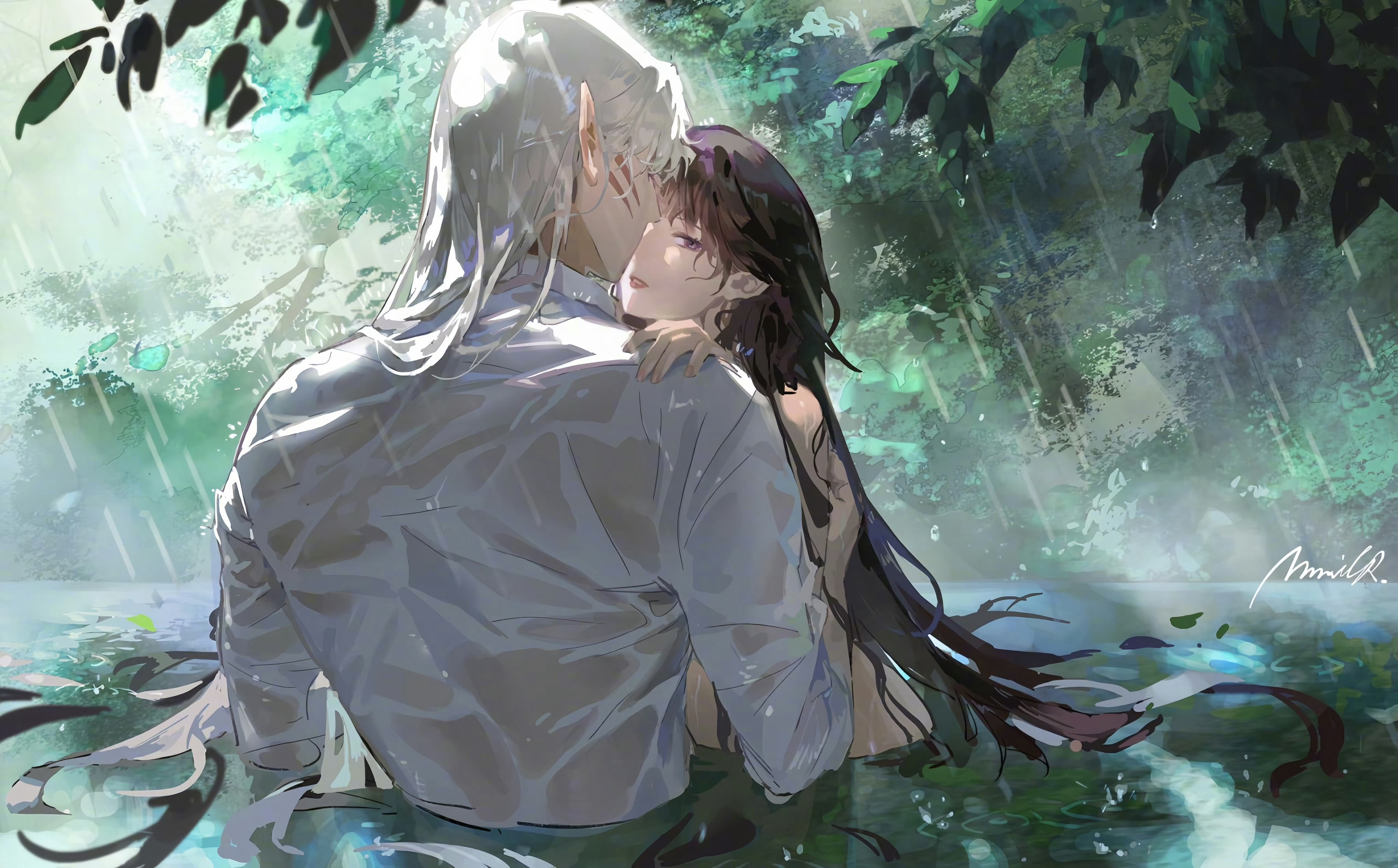 杀铃 画师Mmmilk老师绘制的杀铃吻好甜好甜你俩不狠狠幸福真的天理难容！！！杀