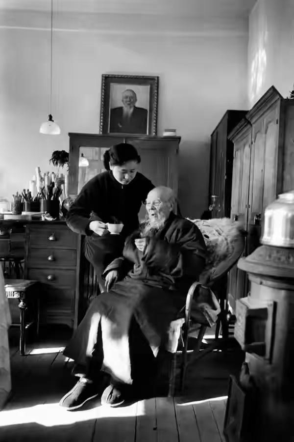 1957年，北京93岁的齐白石