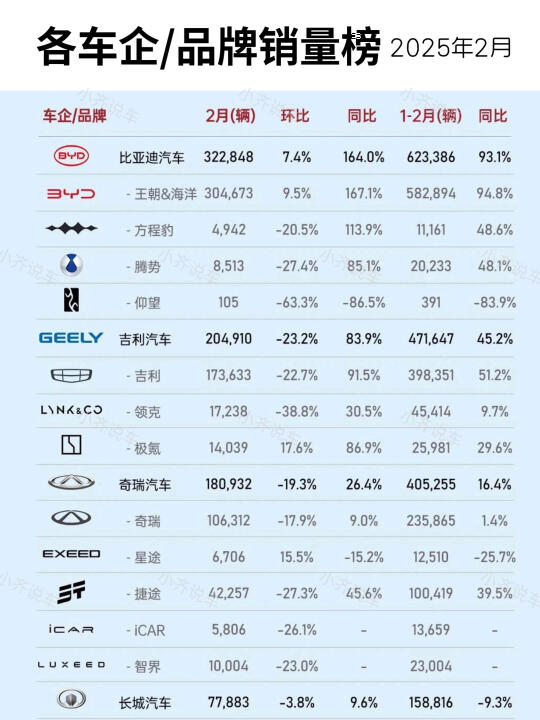 比亚迪：2月逆势上扬，多个市场 “ 销冠”频出