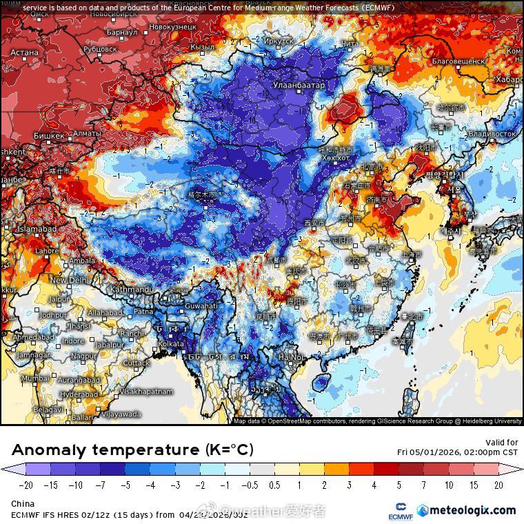 冷空气 目前来看，五一假期期间可能会有冷空气东移南下影响我国中东部地区，看着实力