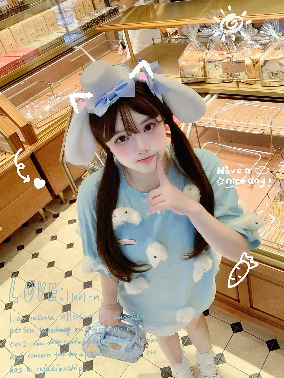 今天和小🐻去了面包店🍼(..›ᴗ‹..) ⸝⸝⸝⸝⸝ ♡