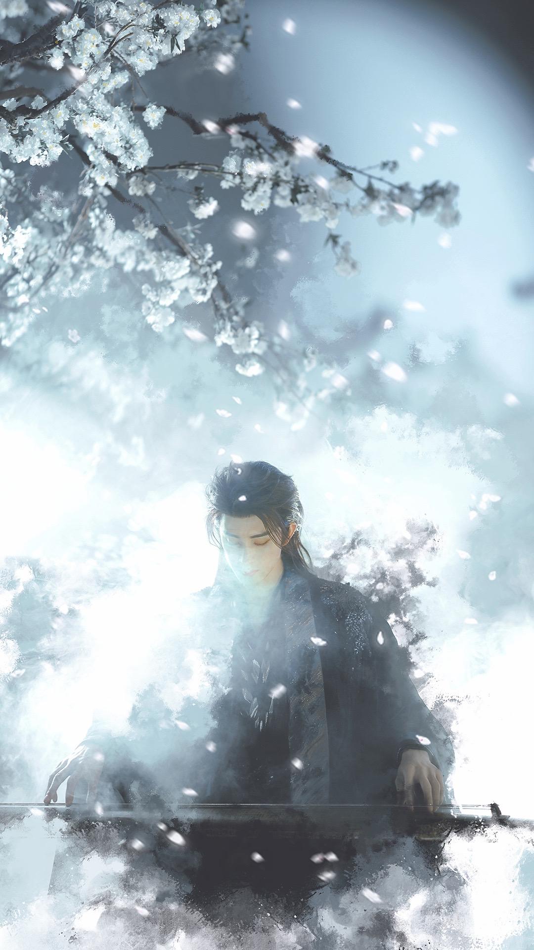 皓月仙君·水墨风。（敖瑞鹏这只大妖好仙啊啊，再救敖子一次）