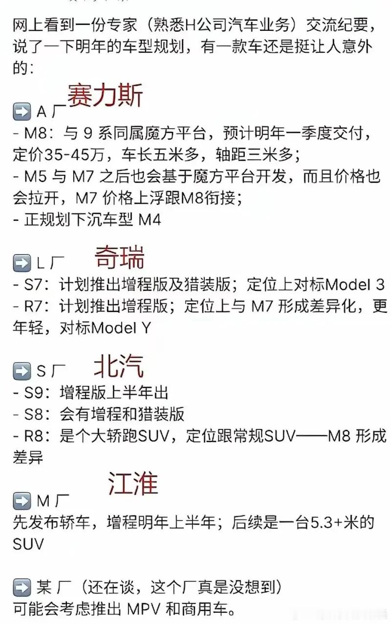 网传鸿蒙智行后续新车计划，居然还有S8，R8？除了M8，计划M4之外，享界还有S