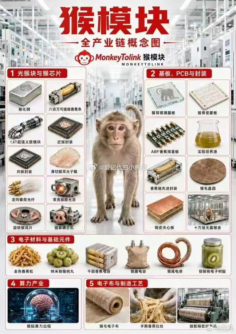 【转发A股段子】还是那句话，时间会证明猴模块！短期缺小猴，长期缺母猴，永远缺香蕉