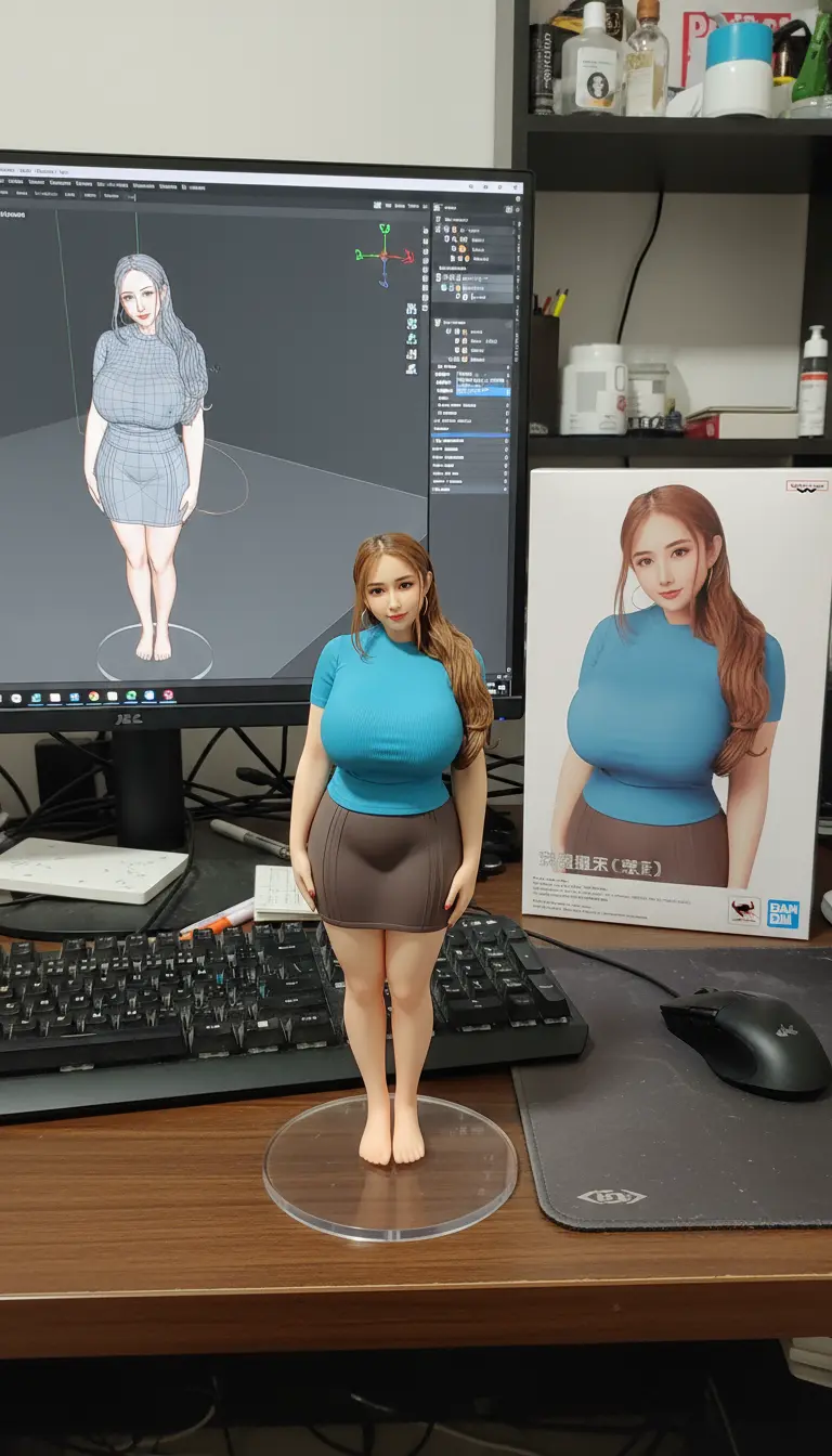 3d建模 魔鬼身材 手办模型 好身材好气质 创意制作