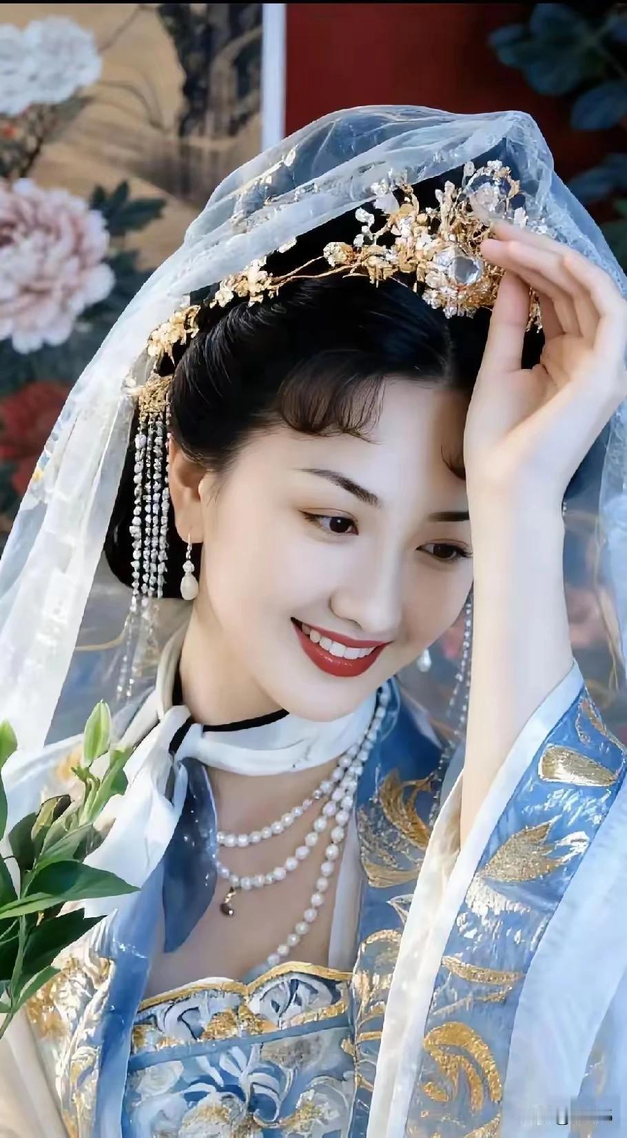 上联：笑靥如花谁家女，
下联：闭月羞花君子求。