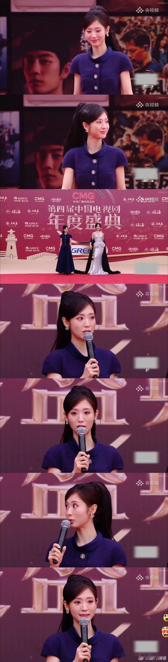 一袭复古小香风长裙亮相的邢菲，今日迎来了自己的央视红毯首秀。简约素雅的造型，衬得