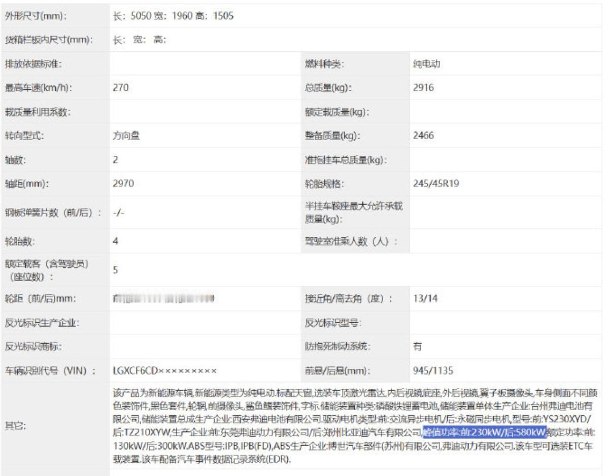 580kW峰值功率？300kw的额定功率，我都怀疑这电机的转速是不是已经突破物理