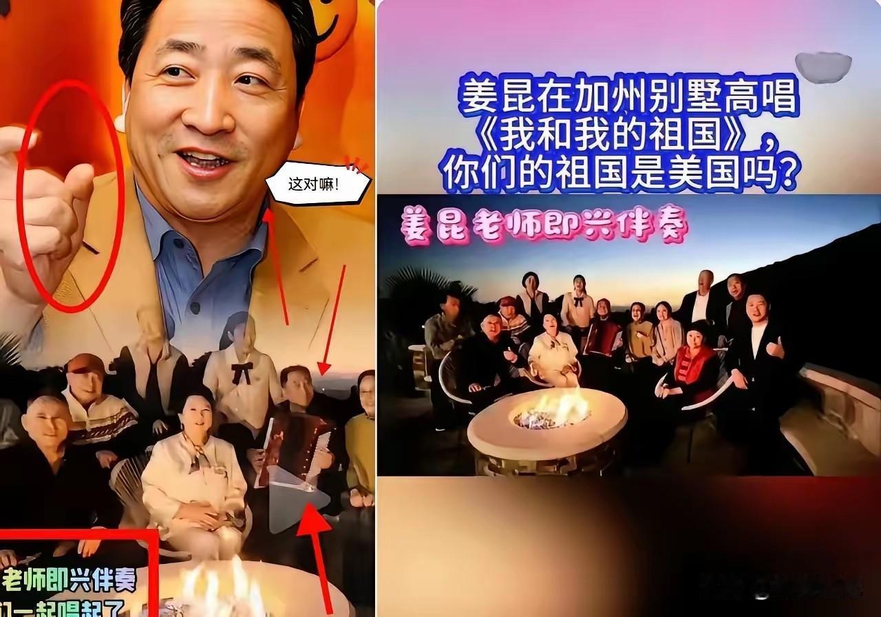 看到一帮中国艺术家们在美国快乐地过着圣诞节，高调唱着爱国歌曲的时候，忍不住脱口而