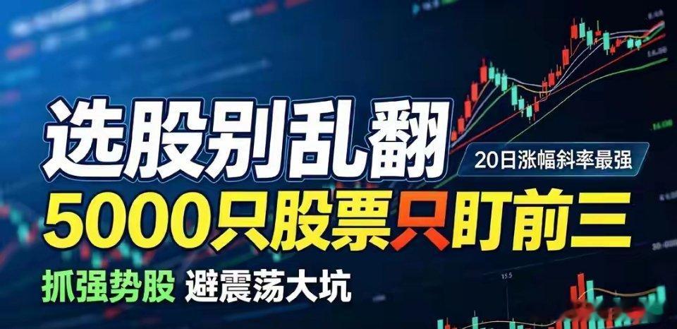 A股行情 别再乱翻5000只股票！只盯20日斜率前三，避开九成选股弯路打开行情软