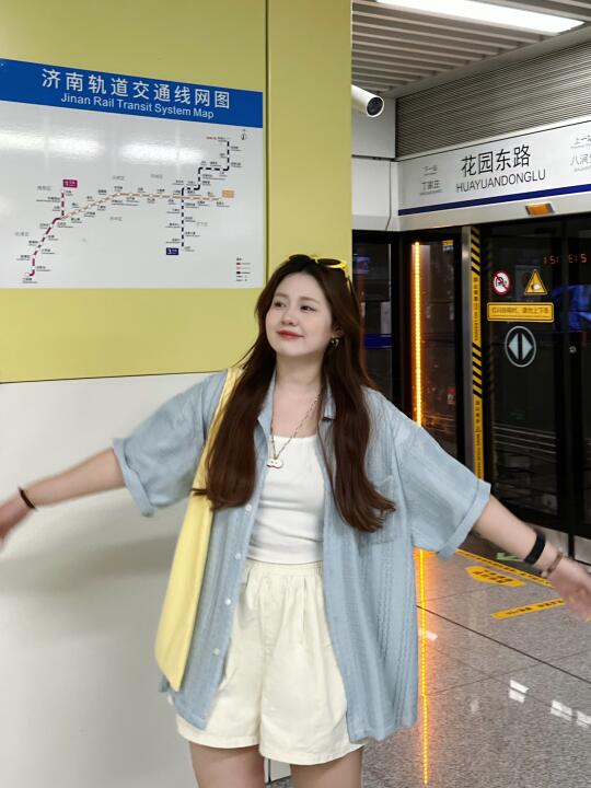 微胖穿搭|🫧啊啊夏日休闲好舒服！韩系显瘦～