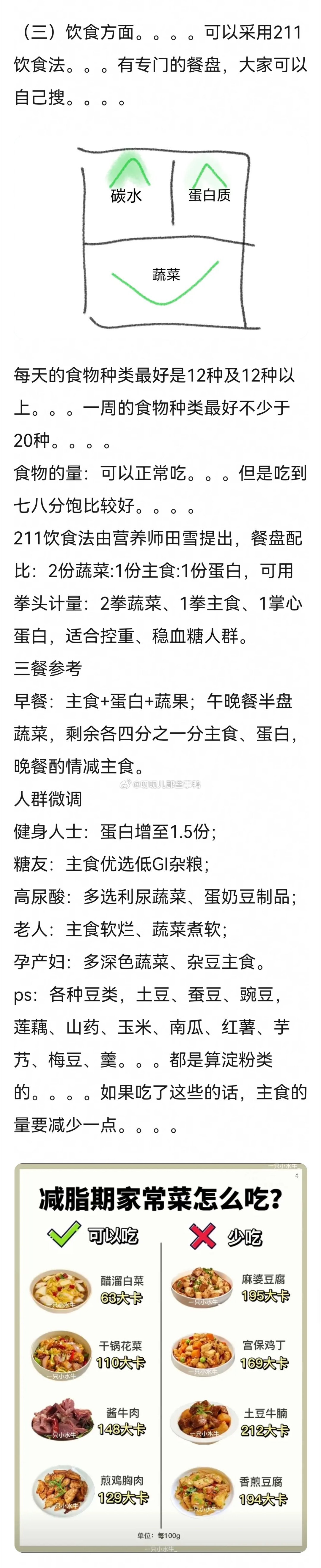 搬→分享一些减重（健康生活习惯的养成）教程，码住～