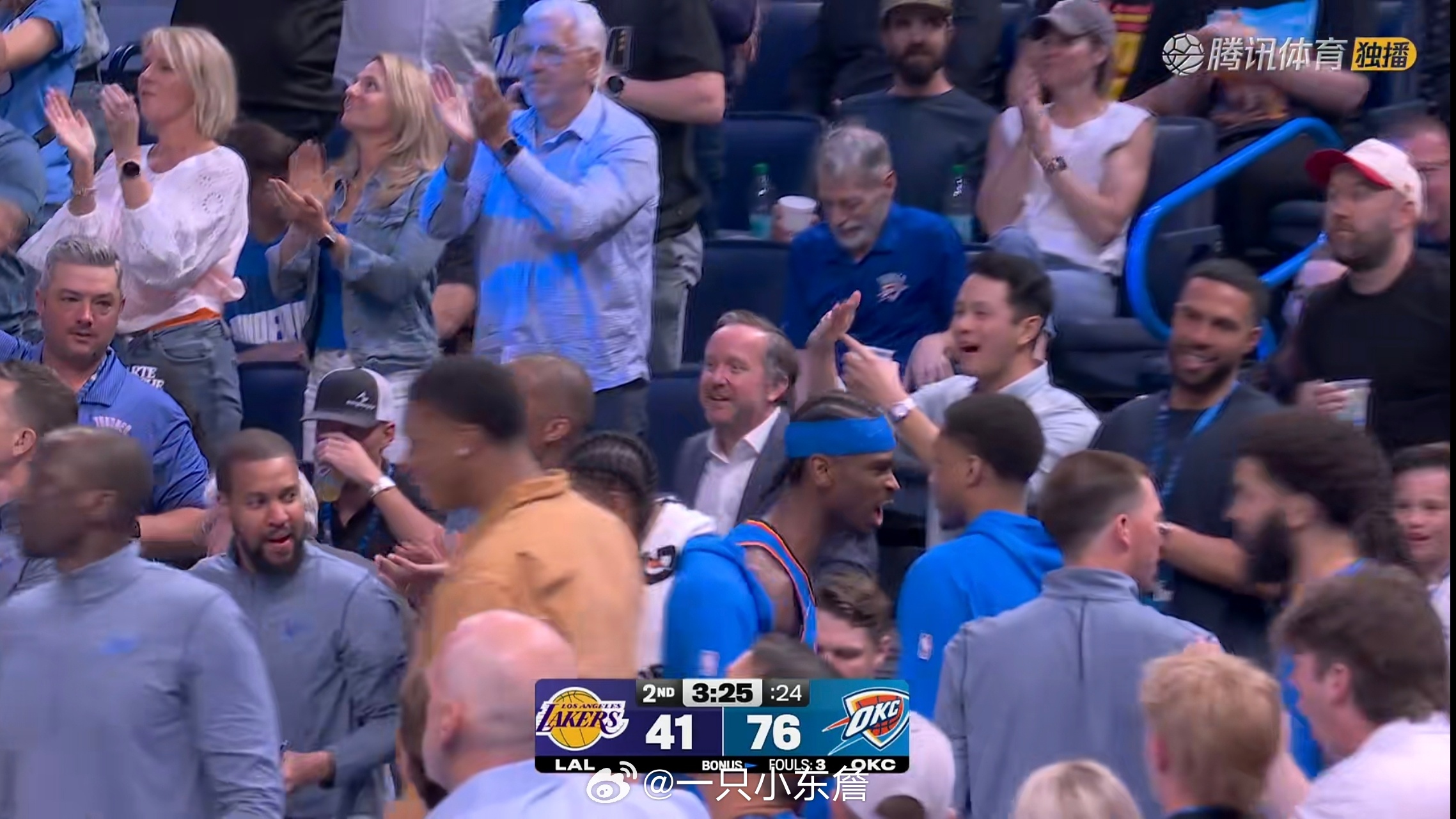 谁说把雷霆拉出来的，现在拉出来了湖人vs雷霆