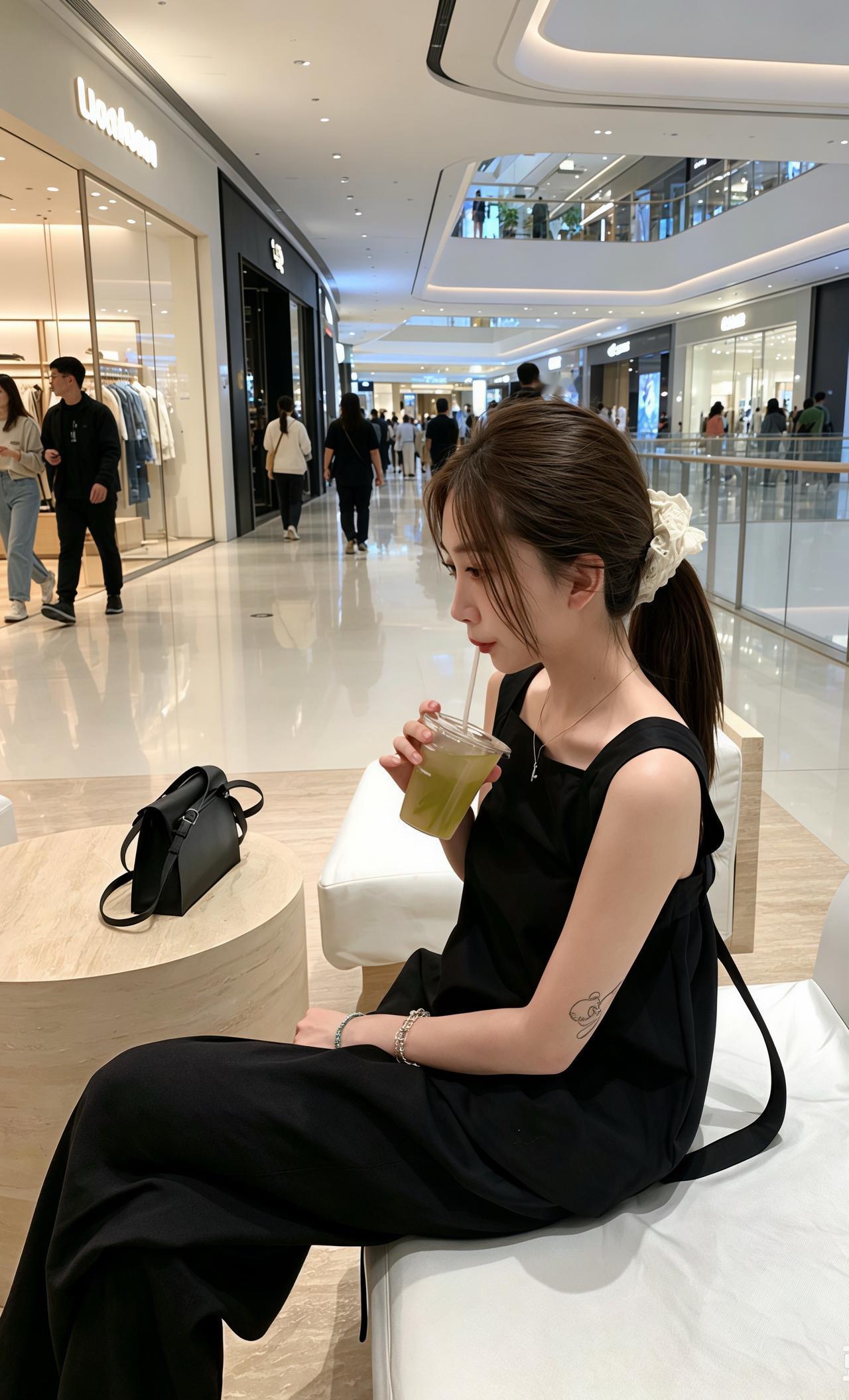 千金温柔名媛风 ootd穿搭高智感穿搭 高级感气质黑色吊带连衣裙 辣妹穿搭 夏日