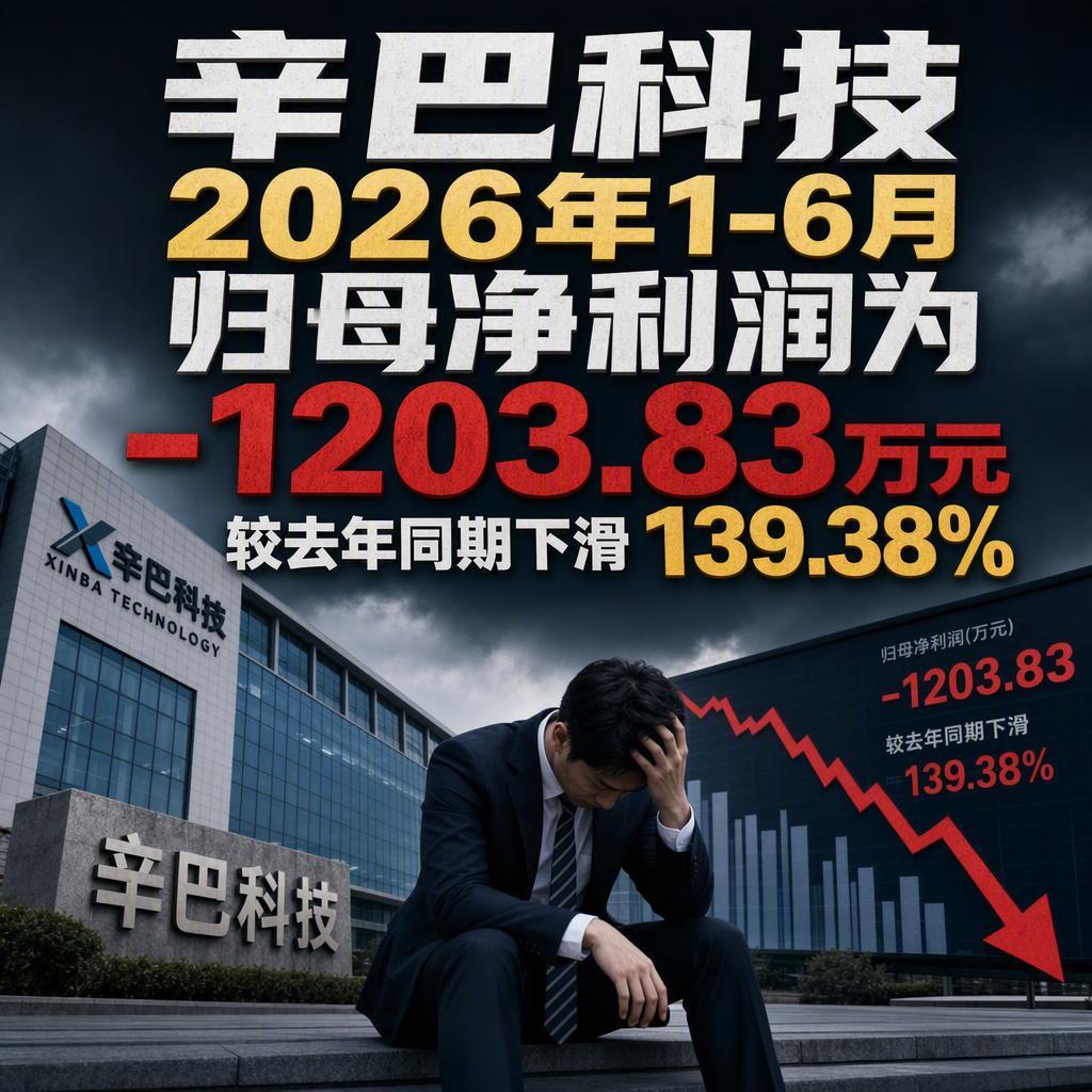 辛巴科技上半年营收只剩6620.31万元，同比腰斩还不止，直接下滑77.50%，
