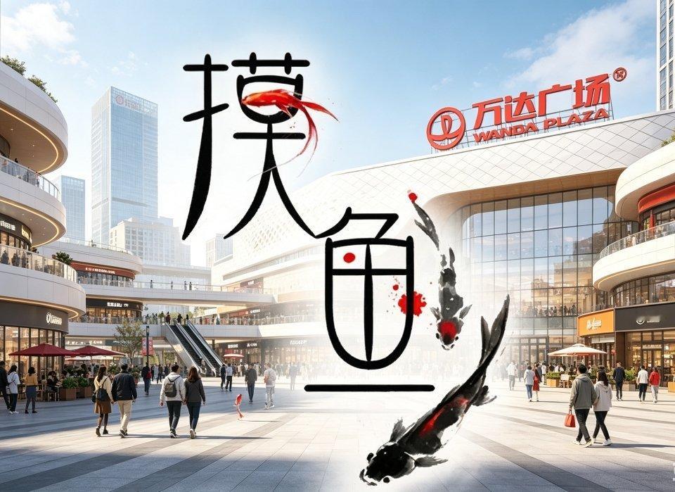偶遇摸鱼频道去万达吃饭 这个摸鱼频道赢麻了，被万达买股了，前途亮的睁不开眼。 