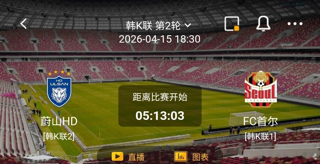 蔚山hdvs首尔fc本场比赛属于韩K联的一场补赛，原定赛程因FC首尔需参加亚足联