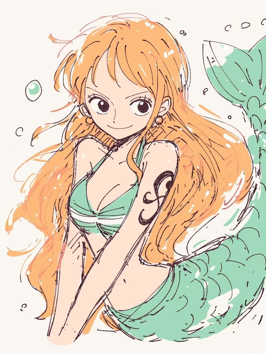 可爱手绘风娜美、汉库克~ 