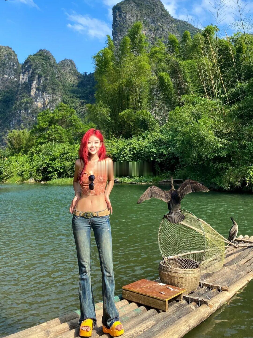 桂林划船的爷爷给我拍出的人生照片 在画里！