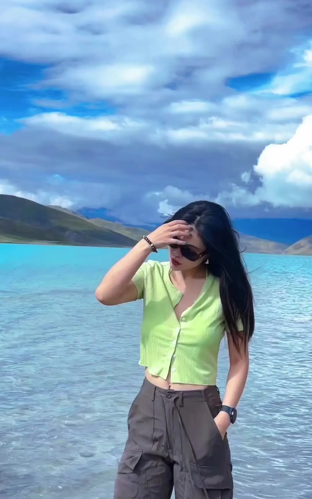 身体回来了 心还在西藏 羊湖可真美呀