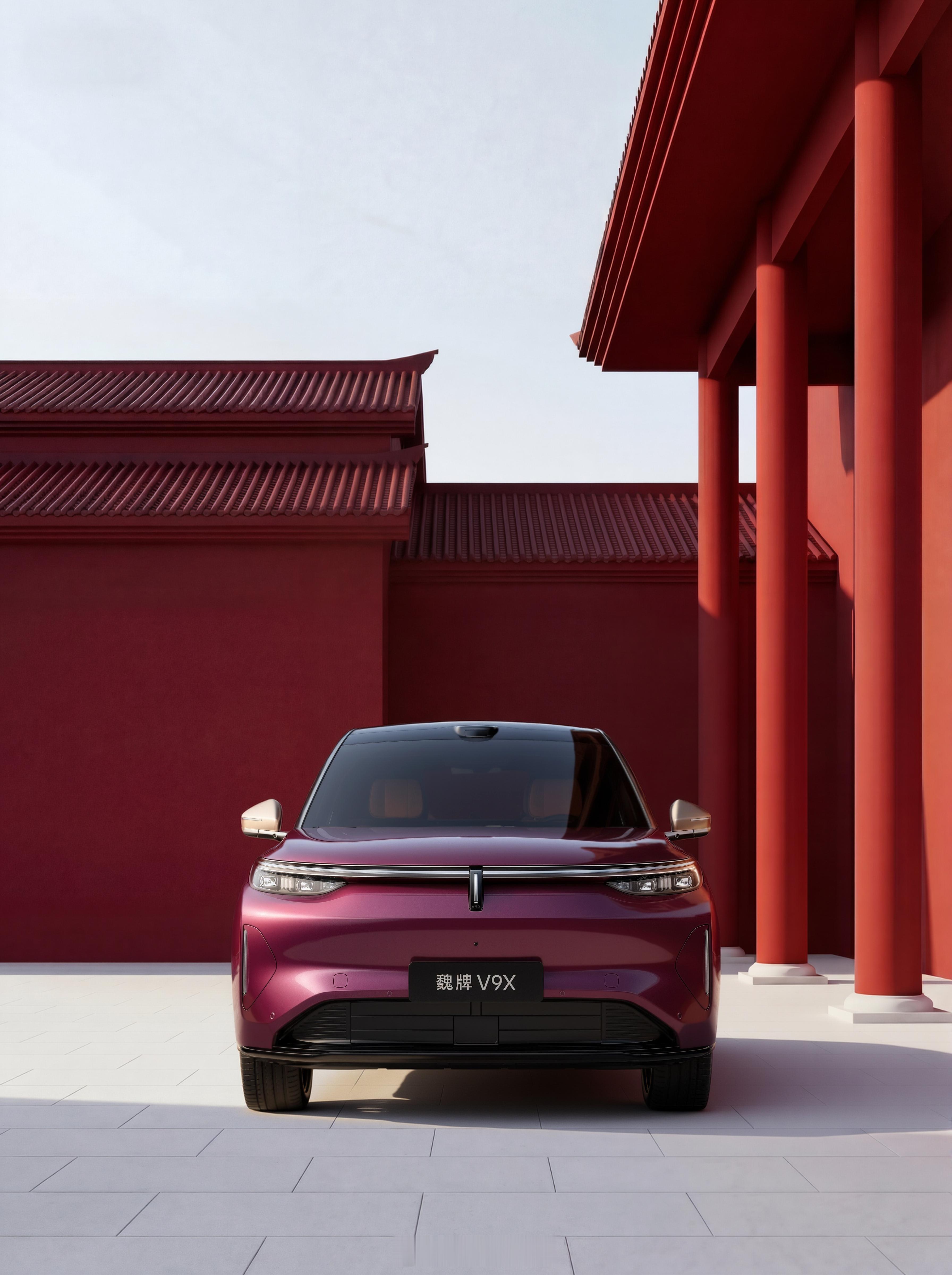 今年9系旗舰也很卷！魏牌V9X目前已经官宣，全尺寸旗舰SUV，设计灵感源于「东方