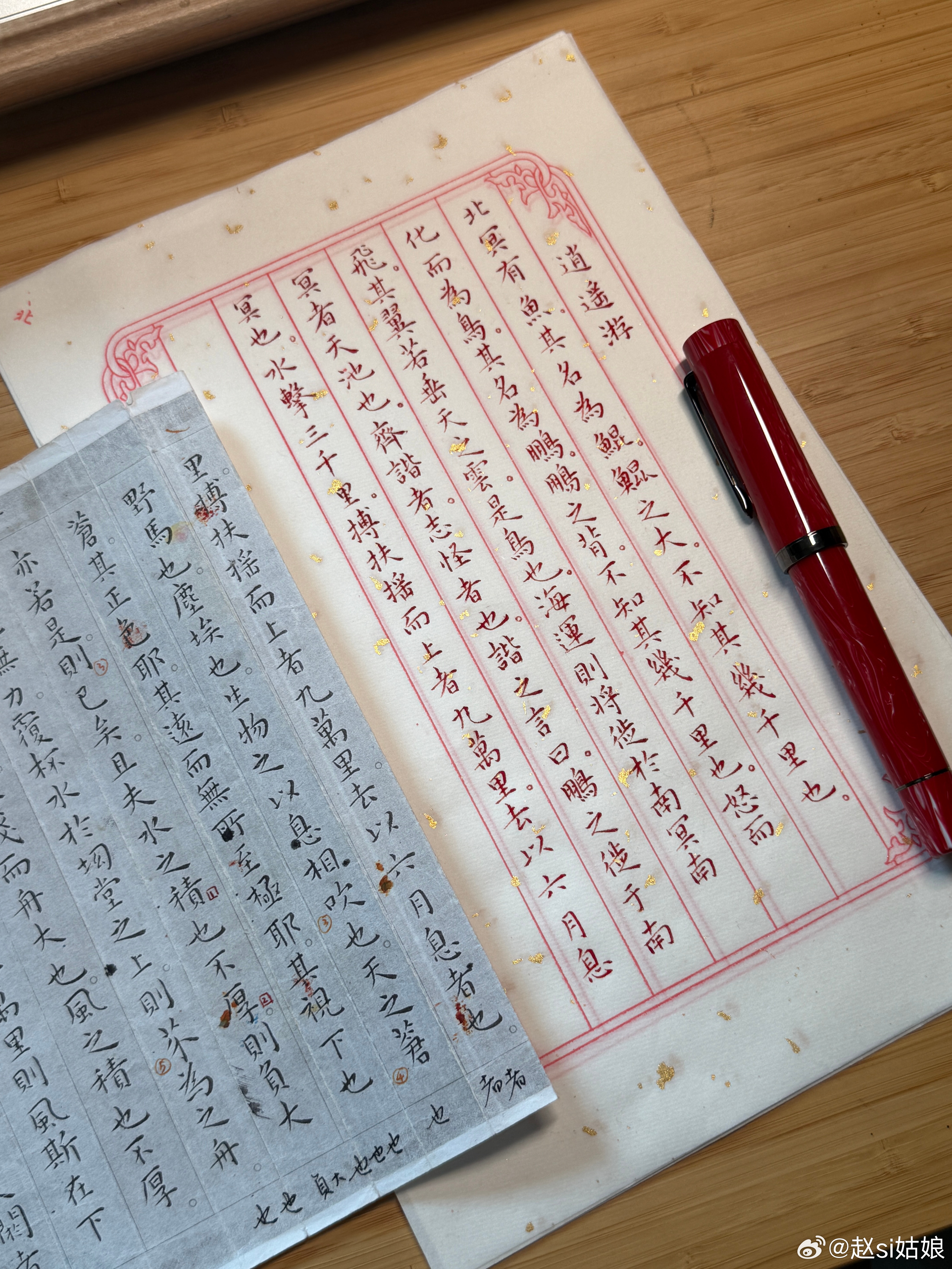 和赵赵一起练字 重写逍遥游 