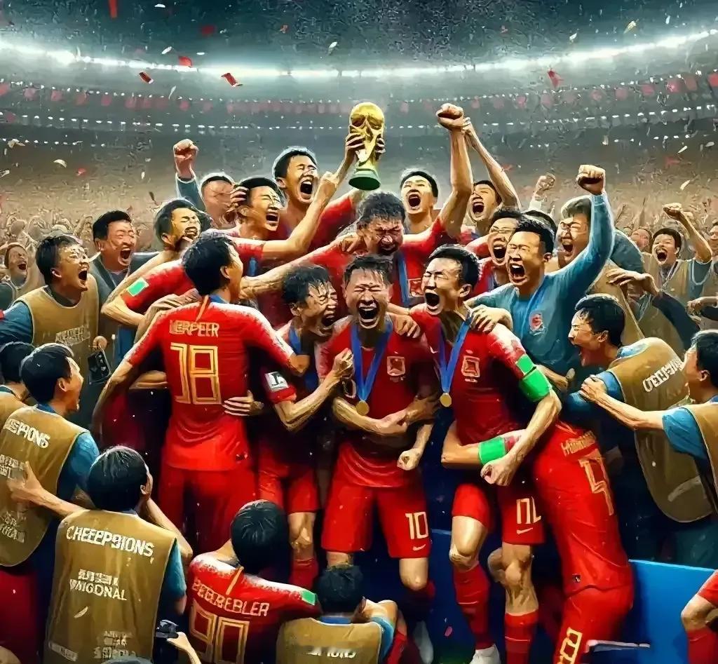 不懂就问，🇨🇳中国男足世界杯夺冠在你看来相当于什么？

1、平头老百姓连续买