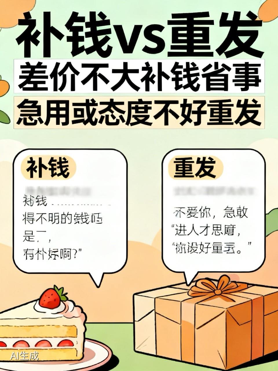 临睡上来问个问题，淘宝拼多多买东西少了，你们是要重发还是补点钱？

要我说，差价