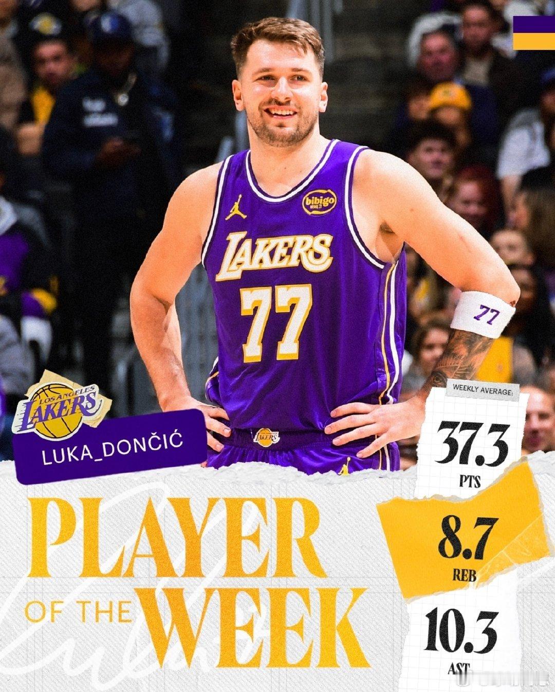 NBA官方公布了第七周的战力榜，湖人队上升至第四位：1-5：雷霆、掘金、火箭、湖