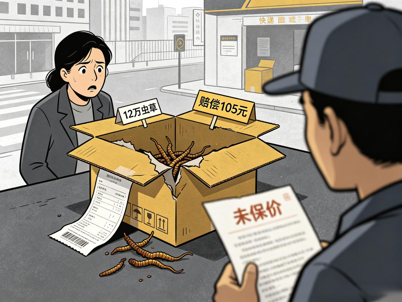 这件事里，快递公司的操作堪称霸道至极。快件丢失是派送环节的工作失误，责任完全在平