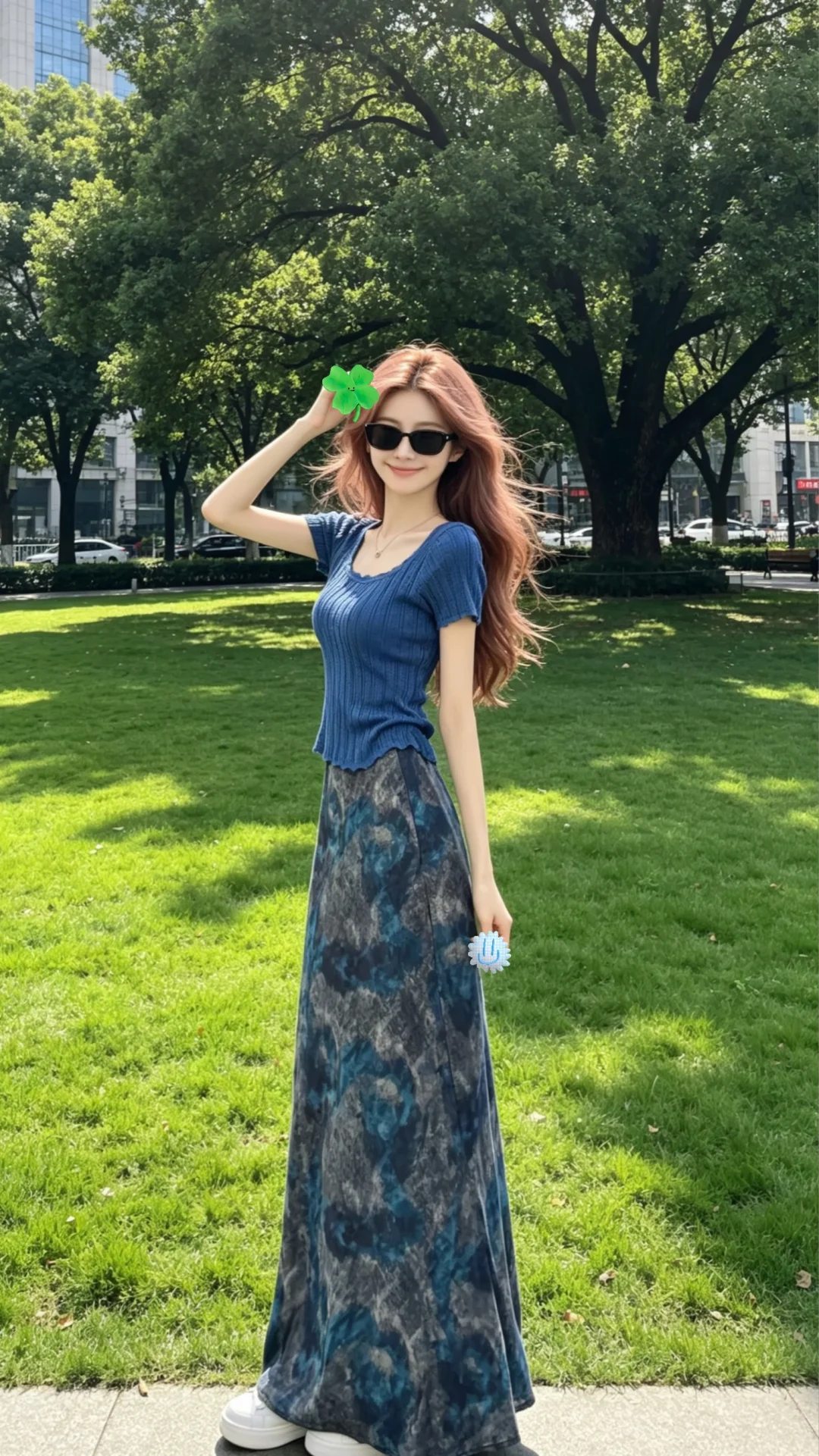 好天气就要穿蓝色呀💙