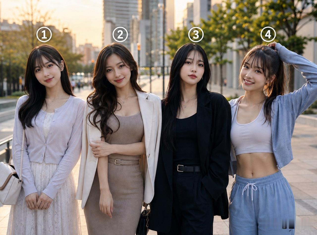 4位日系风美女，让你选一位交往，你会选几号？