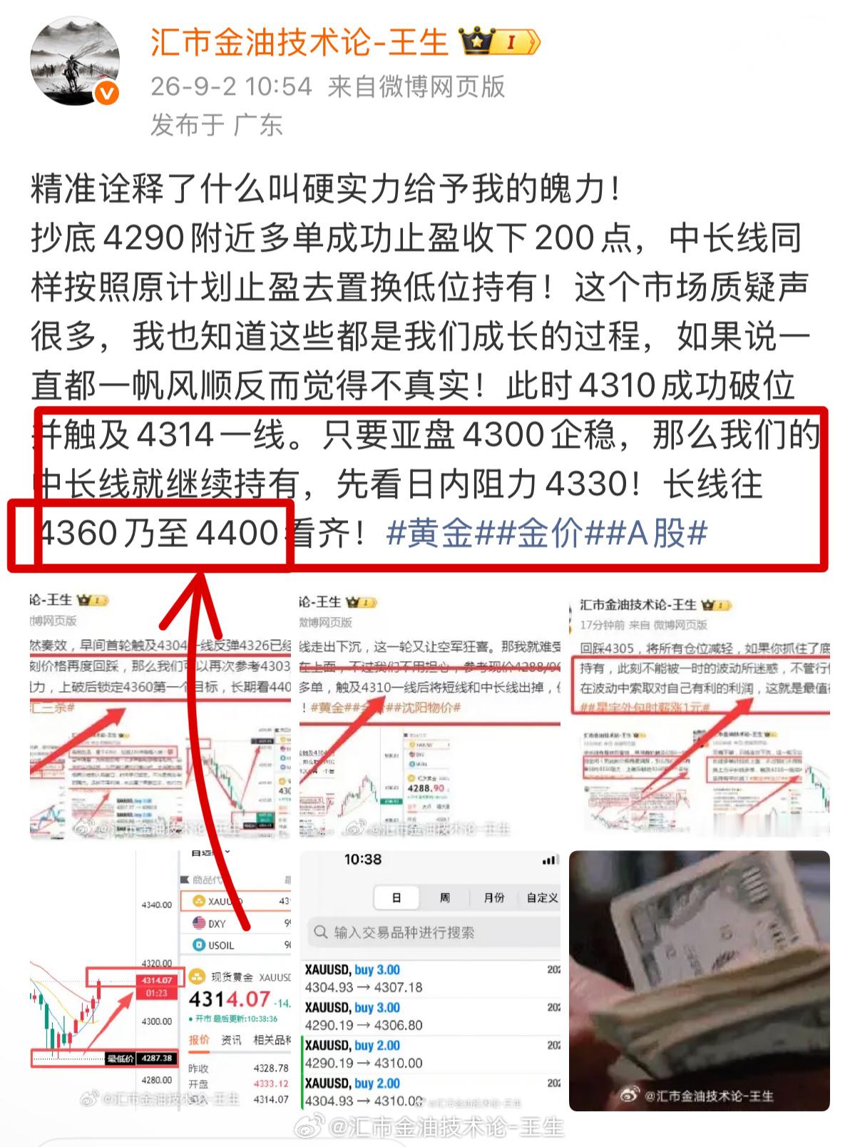 什么叫“睡后”收益，这就是，睡醒就有钱收！无敌布局，4285长线成功刺破4400