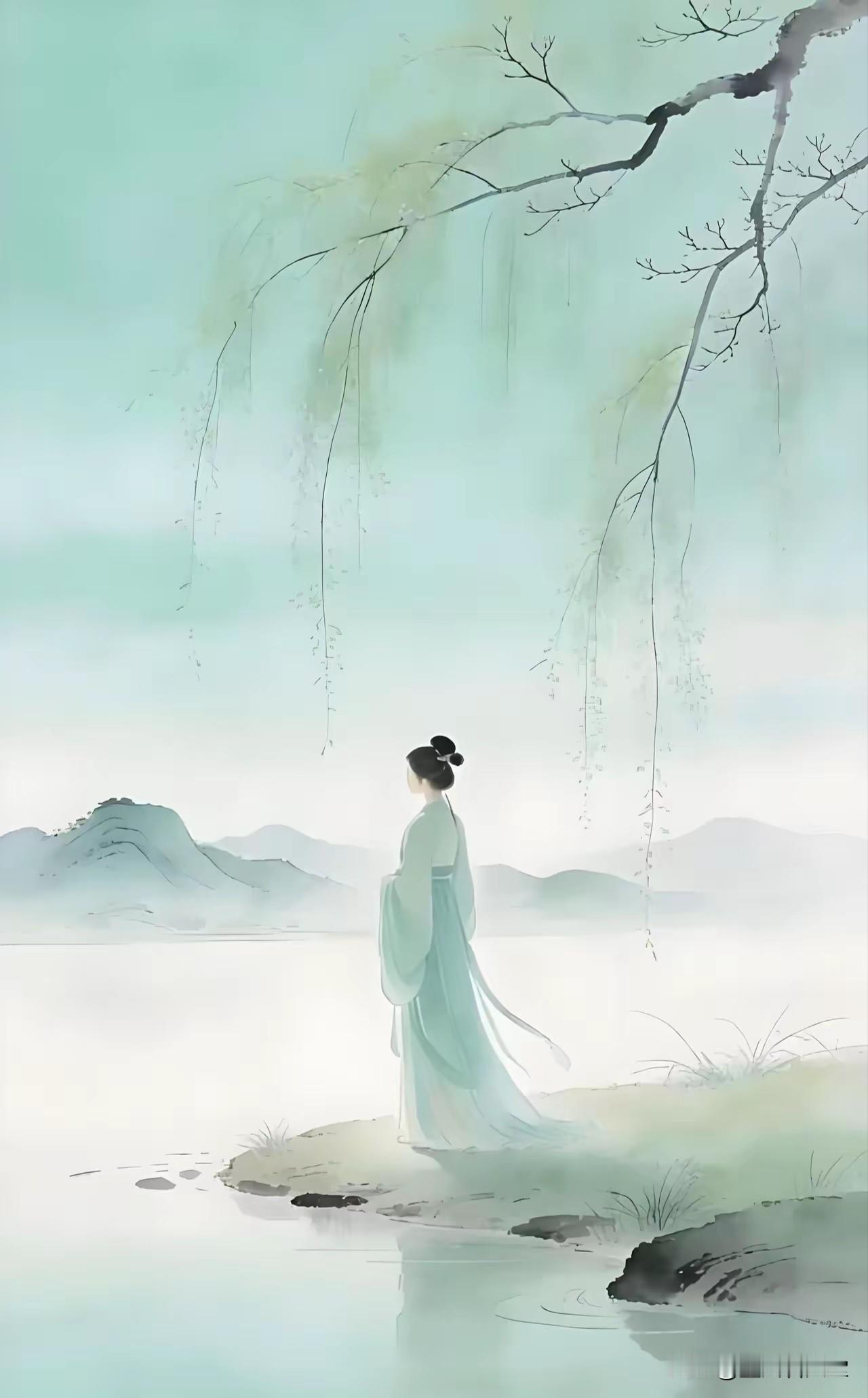 七律   春风寄意

雨润风摇弯柳醉，花开如我绽芳颜。
轻烟漫绕相思树，软语长萦