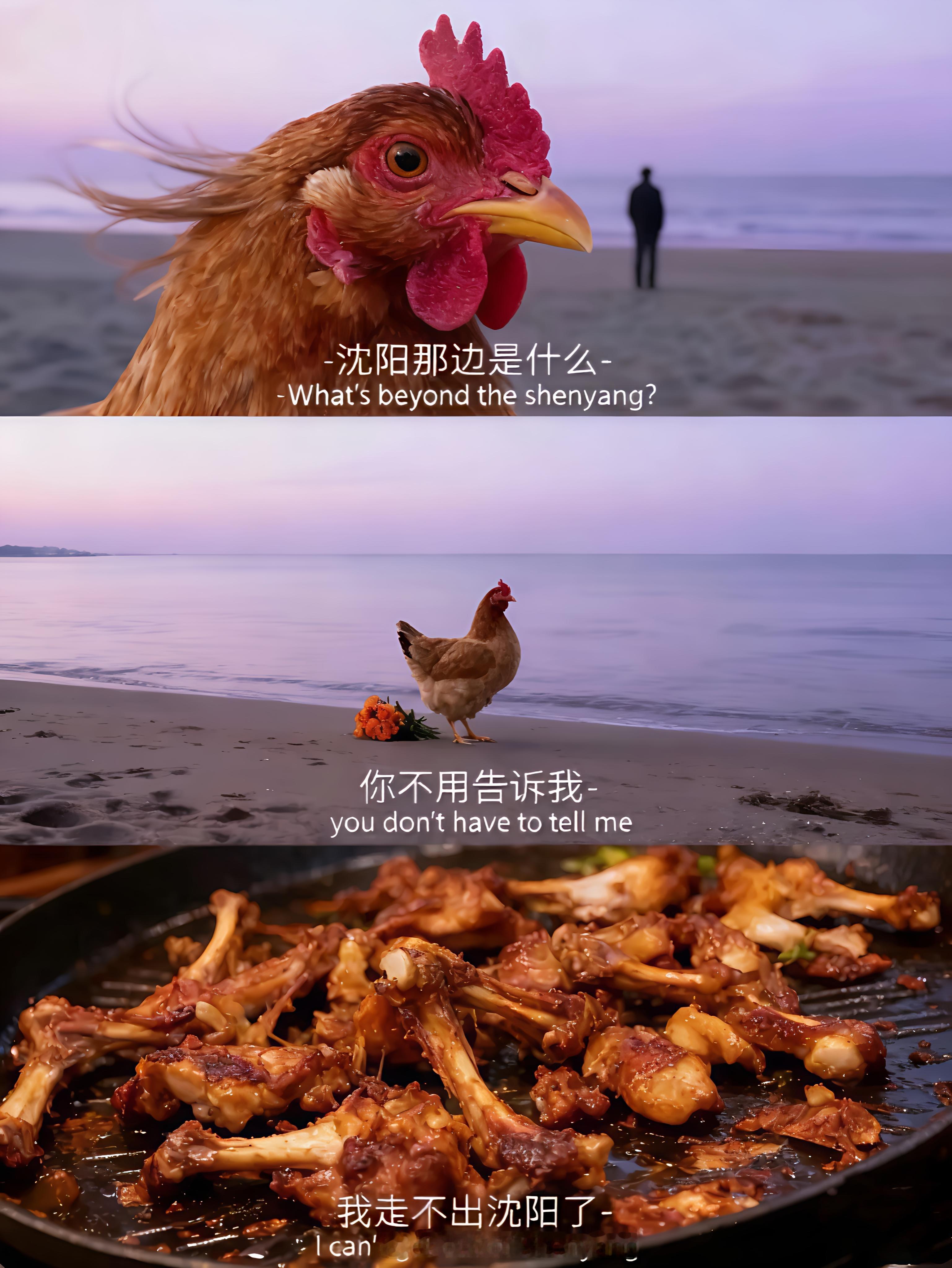 🐔：沈阳的那边有什么你不用告诉我我走不出沈阳了…… ​​​