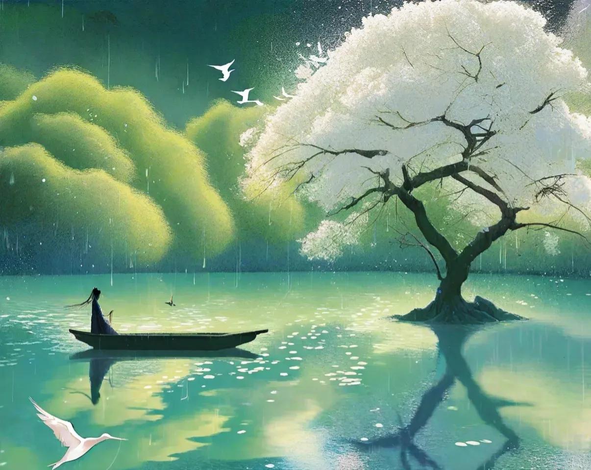 正是江南好风景，落花时节又逢君。——杜甫《江南逢李龟年》
【释义】没有想到，在这