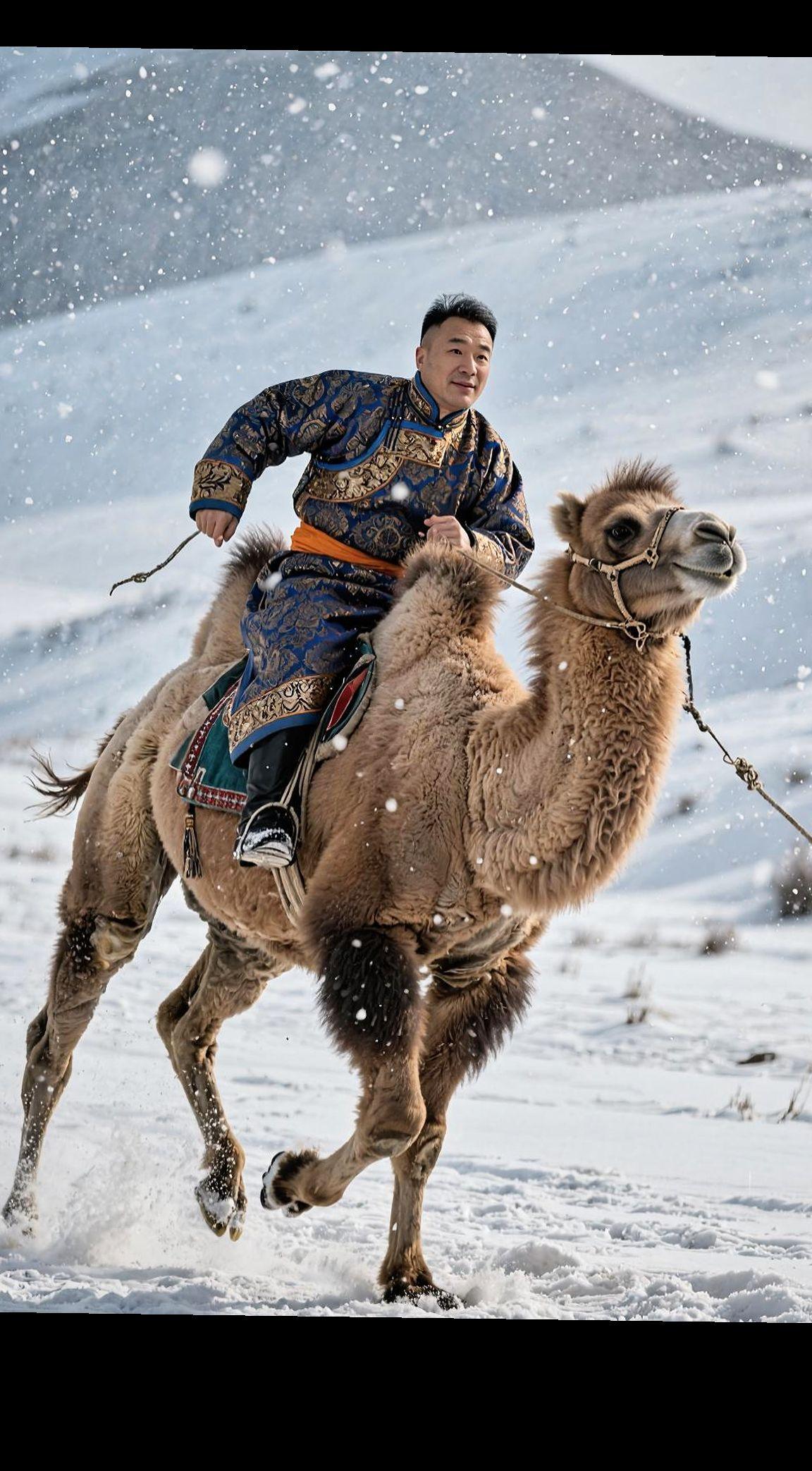AI雪地驼影写真 抖音ai创作