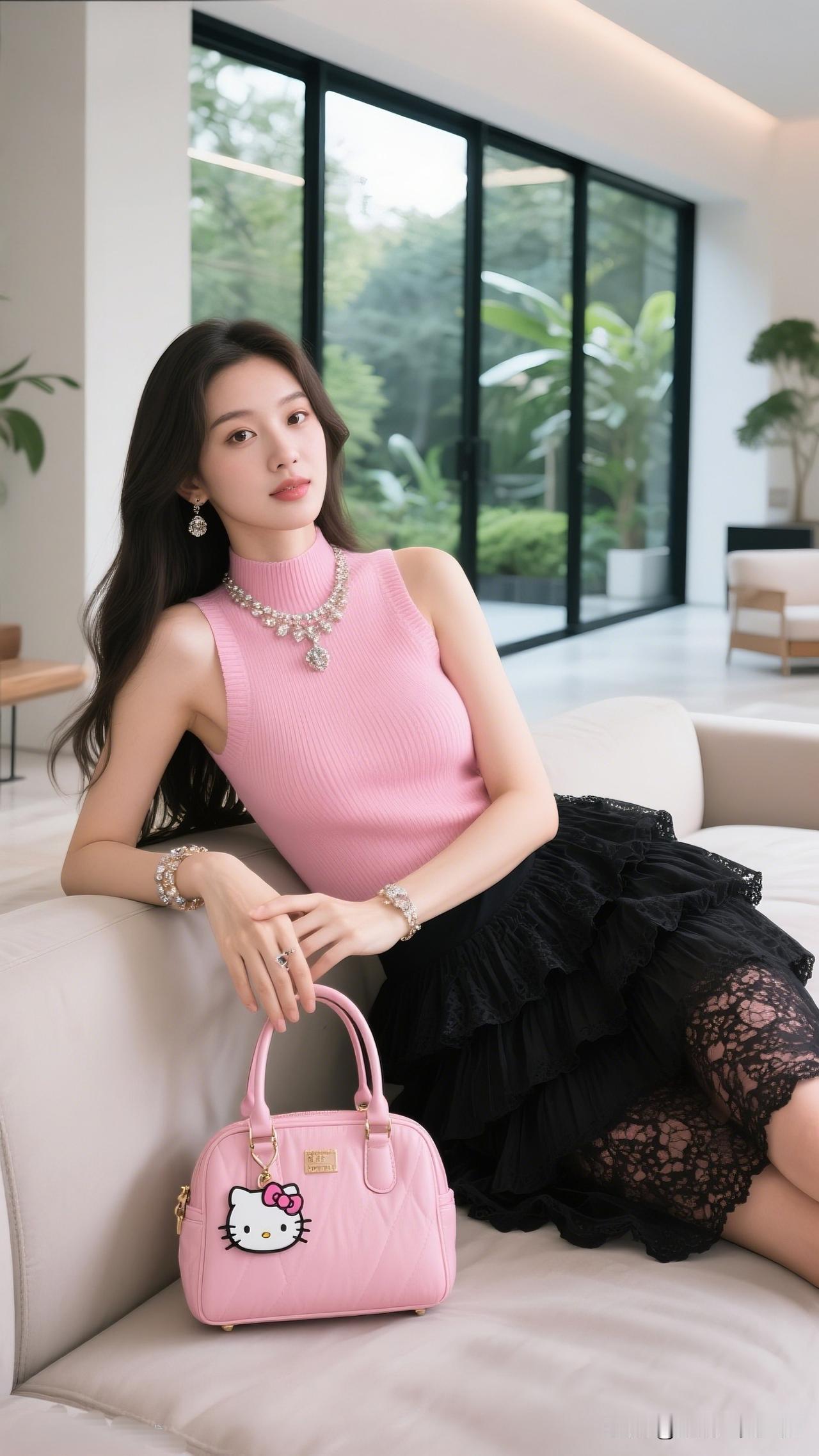 粉衫映日红，笑语入春风。分享晒自拍的你觉得你自己美吗 粉嫩少女心，Hello K