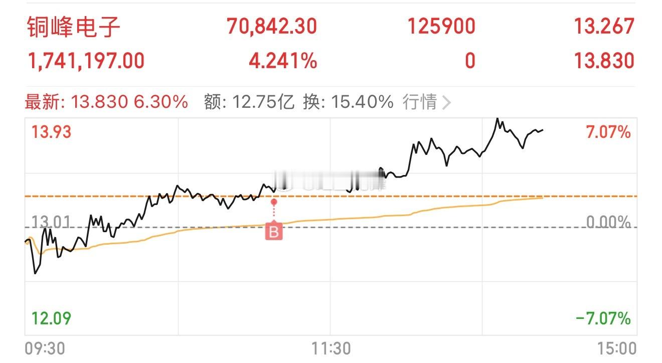 早盘【万润股份】、【TCL中环】全部落袋止盈，换赛道上车铜峰电子 sh60023
